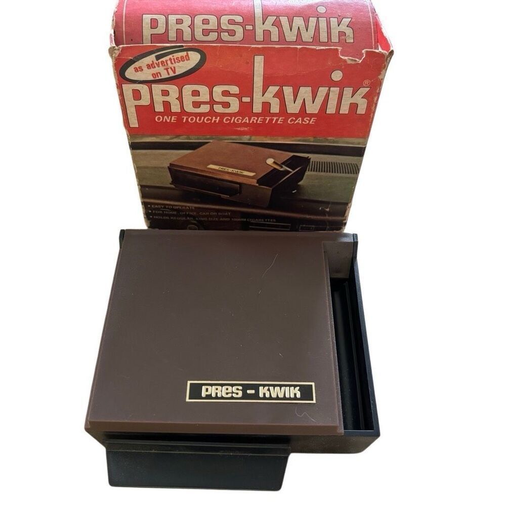 Pres-Kwik One Touch Cigarette Case *Read*